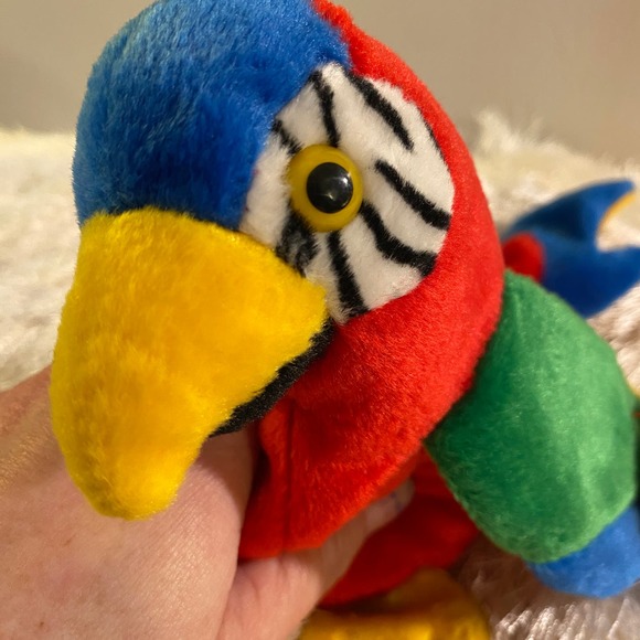 RARE Jabber the Parrot Ty Beanie Baby w/ GRAMMATICAL ERROR! Excellent Condition! - Picture 3 of 16